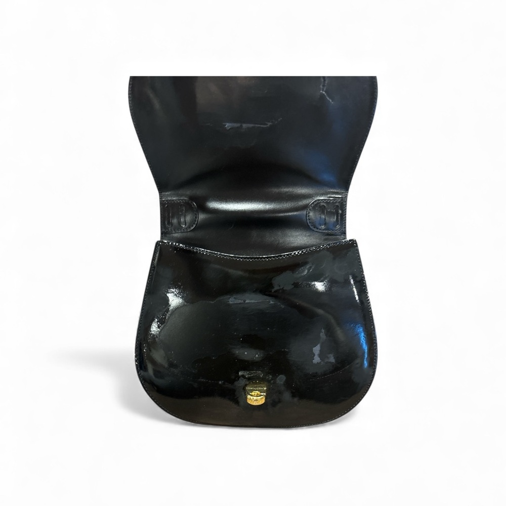 Céline Vintage Patent Leather Top Handle Bag – Black Patent Leather - Picture 9 of 12